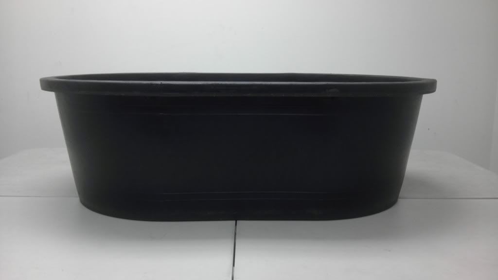 Heavy duty 50 gallon plastic oval stock tank tub for livestock